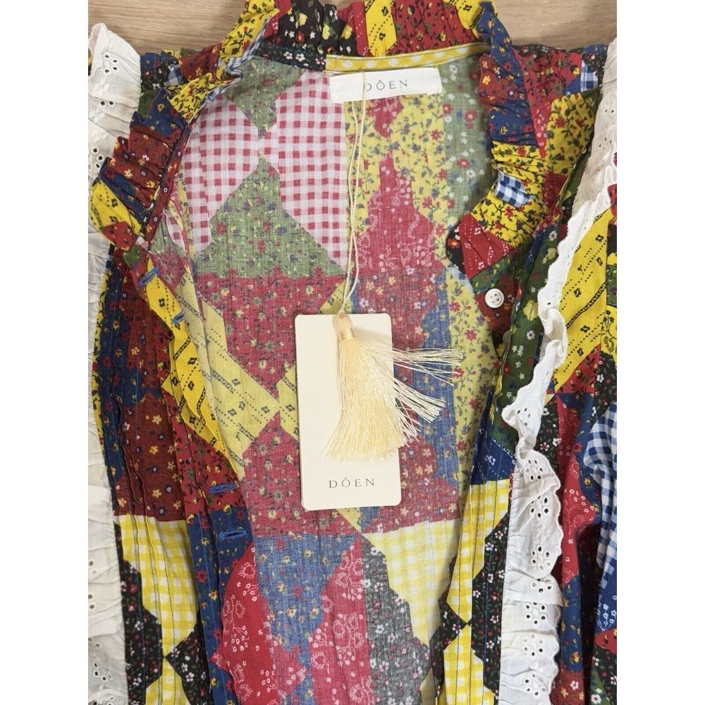 Doen Nicolette Dress | Countryside Patchwork Print | Sz. XXS - Picture 14 of 15